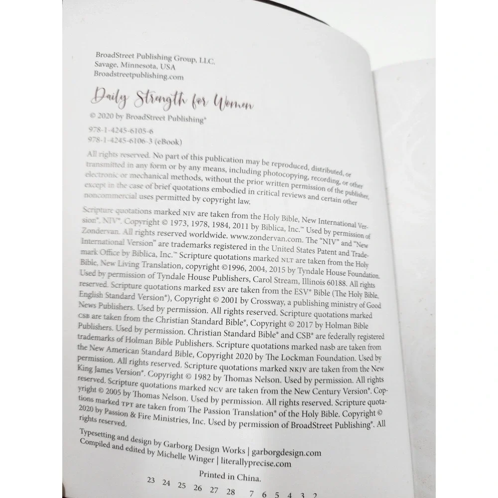 Daily Strength for Women 365 Day Devotional BroadStreet Publishing Faux Leather